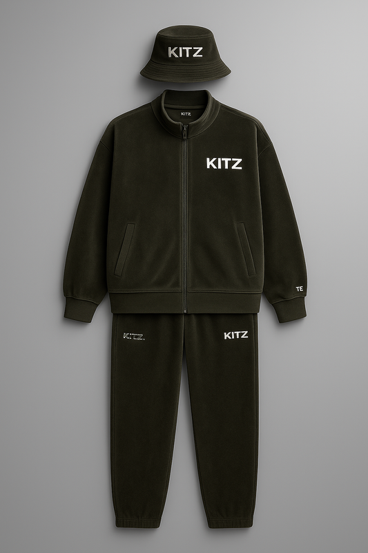 KITZ Velour Flight Set – Olive (3-Piece)